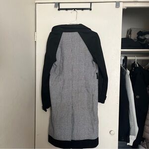 Alice Blue Black and White Trench Coat